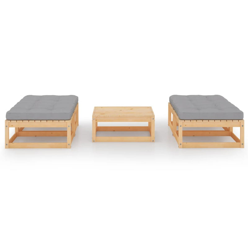 5 Piece Garden Lounge Set with Cushions Solid Pinewood Payday Deals