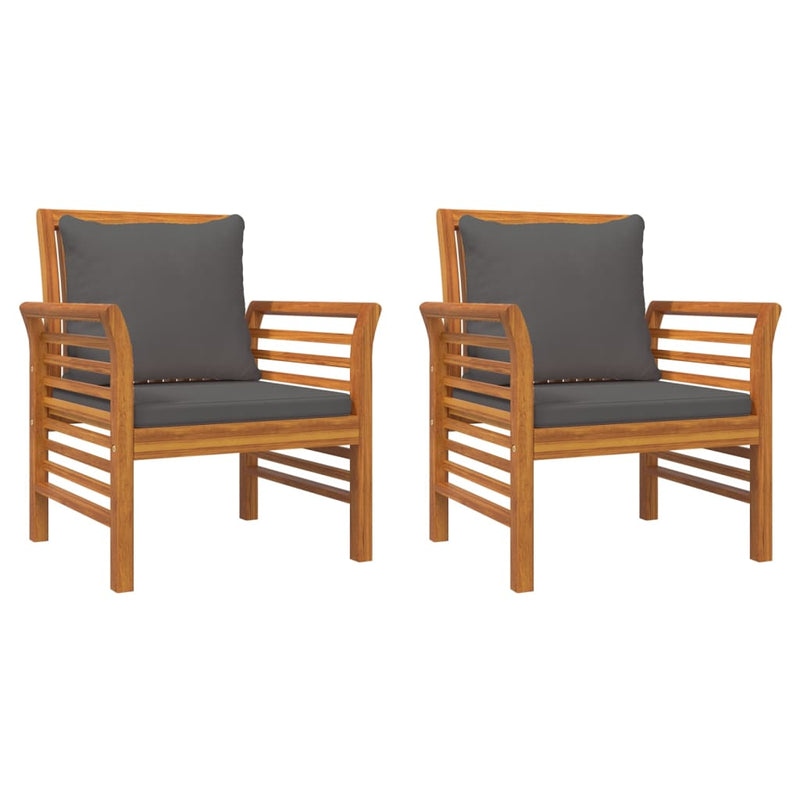 5 Piece Garden Lounge Set with Cushions Solid Wood Acacia Payday Deals