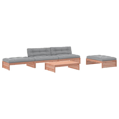 5 Piece Garden Lounge Set with Cushions Solid Wood Douglas Payday Deals