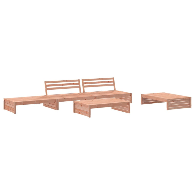 5 Piece Garden Lounge Set with Cushions Solid Wood Douglas Payday Deals