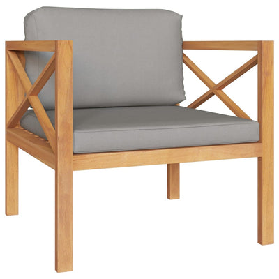 5 Piece Garden Lounge Set with Cushions Solid Wood Teak Payday Deals
