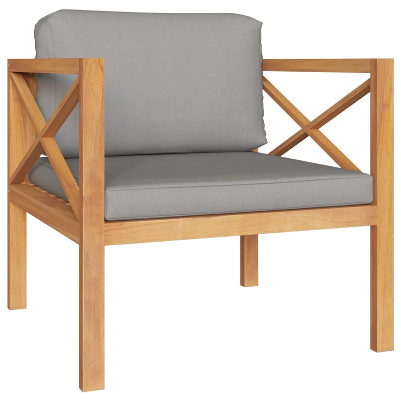 5 Piece Garden Lounge Set with Cushions Solid Wood Teak Payday Deals