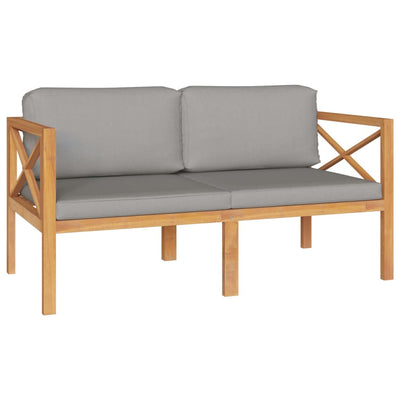 5 Piece Garden Lounge Set with Cushions Solid Wood Teak Payday Deals