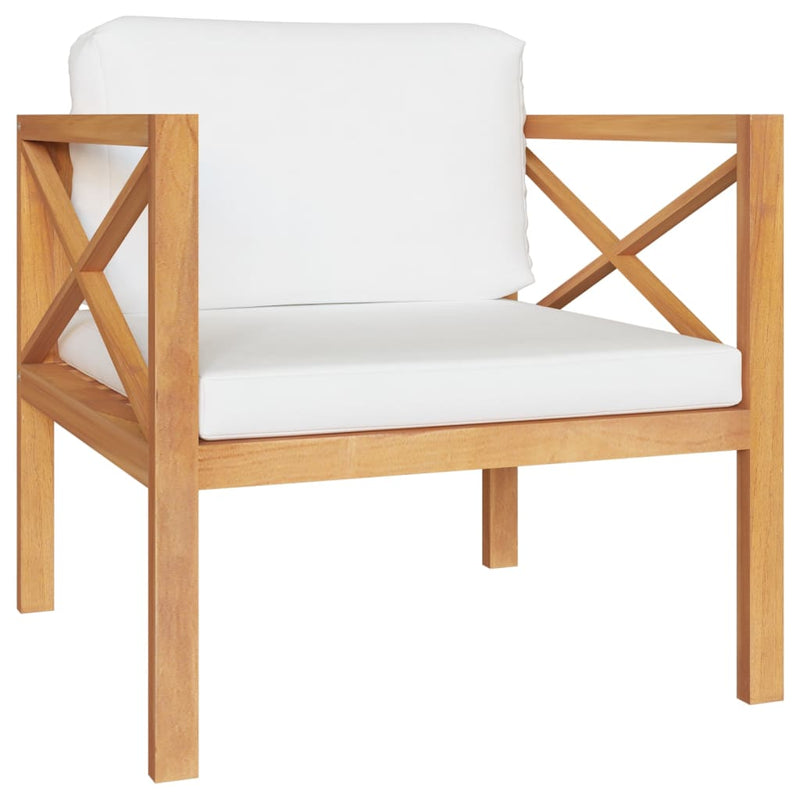 5 Piece Garden Lounge Set with Cushions Solid Wood Teak Payday Deals