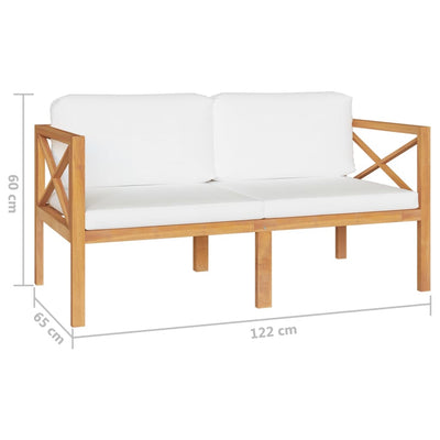 5 Piece Garden Lounge Set with Cushions Solid Wood Teak Payday Deals