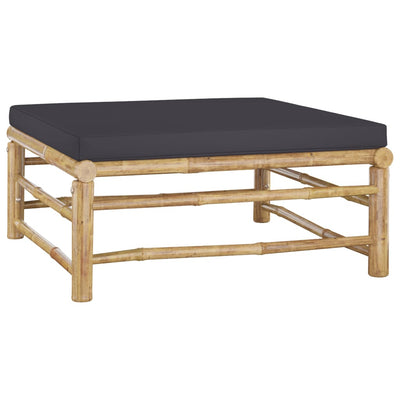 5 Piece Garden Lounge Set with Dark Grey Cushions Bamboo Payday Deals