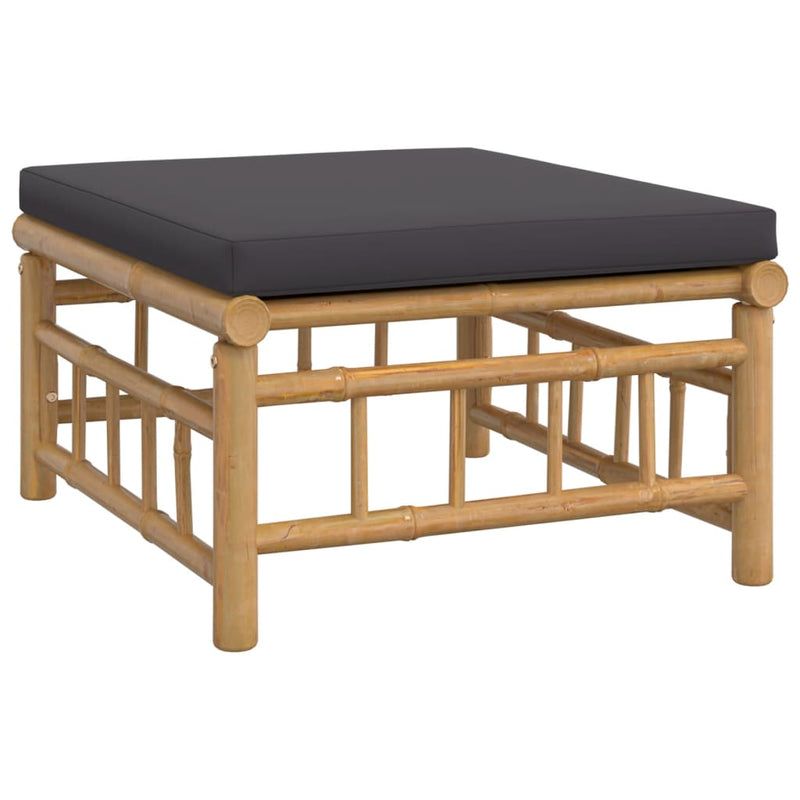 5 Piece Garden Lounge Set with Dark Grey Cushions  Bamboo Payday Deals