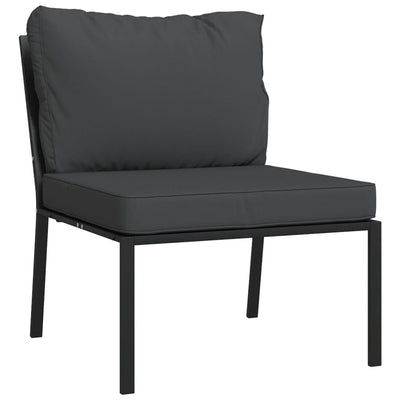 5 Piece Garden Lounge Set with Grey Cushions Steel Payday Deals