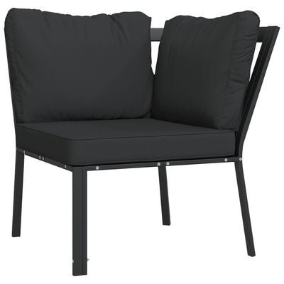 5 Piece Garden Lounge Set with Grey Cushions Steel Payday Deals