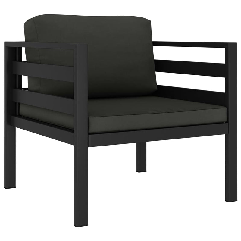 5 Piece Garden Sofa Set with Cushions Aluminium Anthracite Payday Deals