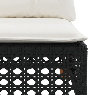 5 Piece Garden Sofa Set with Cushions Black Poly Rattan Payday Deals