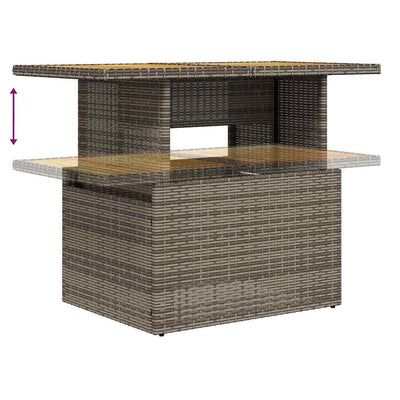 5 Piece Garden Sofa Set with Cushions Grey Poly Rattan Payday Deals