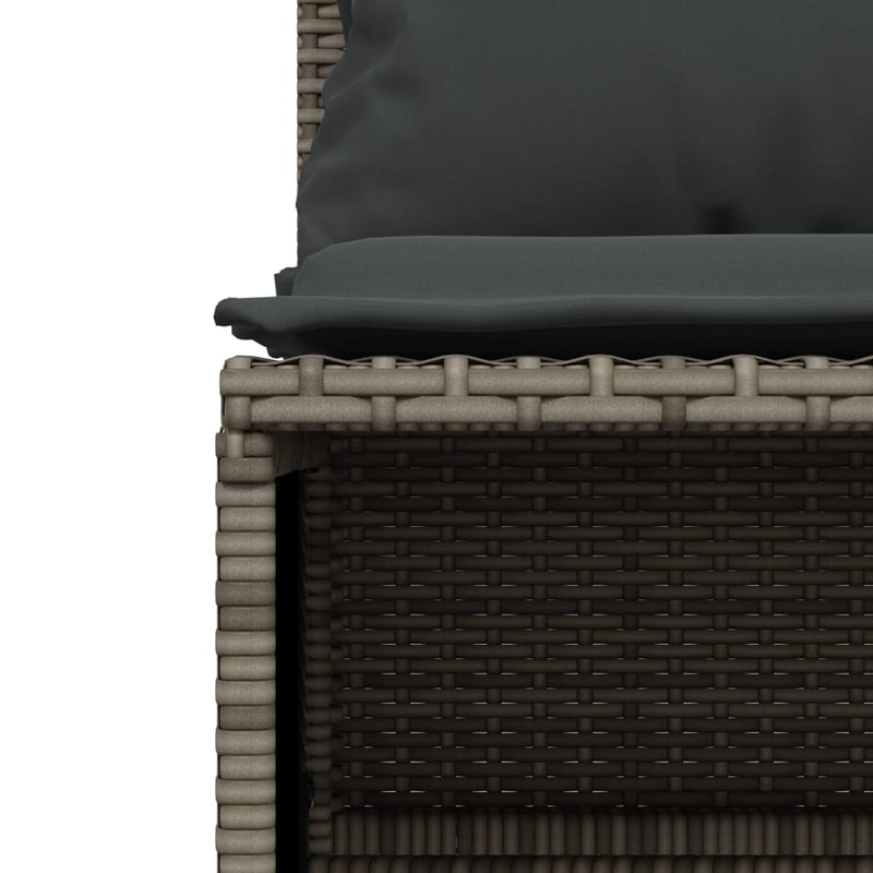 5 Piece Garden Sofa Set with Cushions Grey Poly Rattan Payday Deals