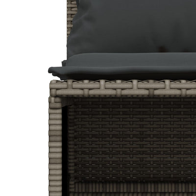5 Piece Garden Sofa Set with Cushions Grey Poly Rattan Payday Deals