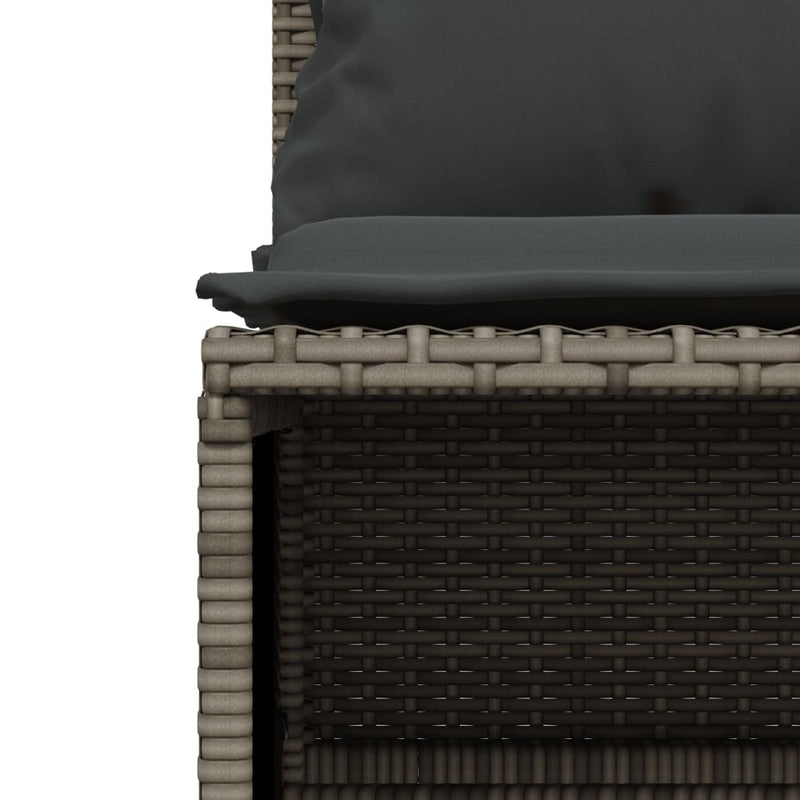 5 Piece Garden Sofa Set with Cushions Grey Poly Rattan Payday Deals