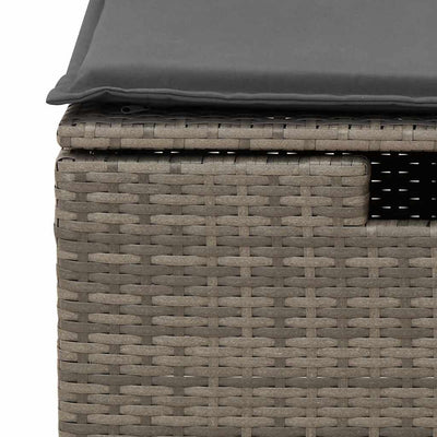 5 Piece Garden Sofa Set with Cushions Grey Poly Rattan Payday Deals