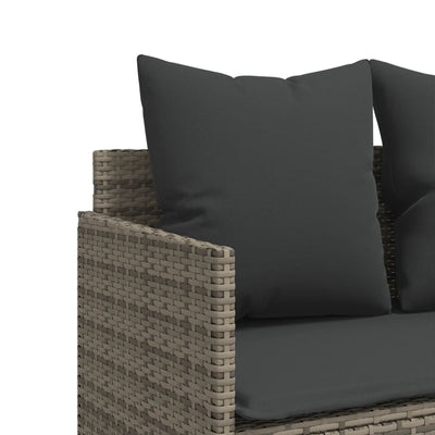 5 Piece Garden Sofa Set with Cushions Grey Poly Rattan Payday Deals