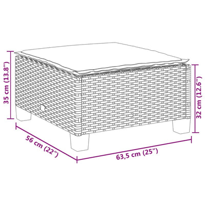 5 Piece Garden Sofa Set with Cushions Grey Poly Rattan Payday Deals