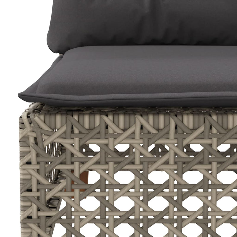 5 Piece Garden Sofa Set with Cushions Grey Poly Rattan Payday Deals