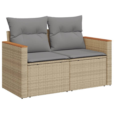 5 Piece Garden Sofa Set with Cushions Mix Beige Poly Rattan Payday Deals