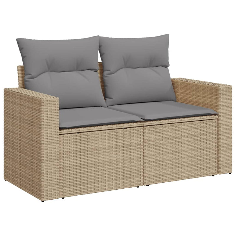 5 Piece Garden Sofa Set with Cushions Mix Beige Poly Rattan Payday Deals