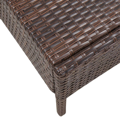 5 Piece Garden Sofa Set with Cushions Poly Rattan Brown Payday Deals