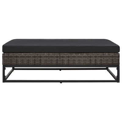 5 Piece Garden Sofa Set with Cushions Poly Rattan Grey Payday Deals