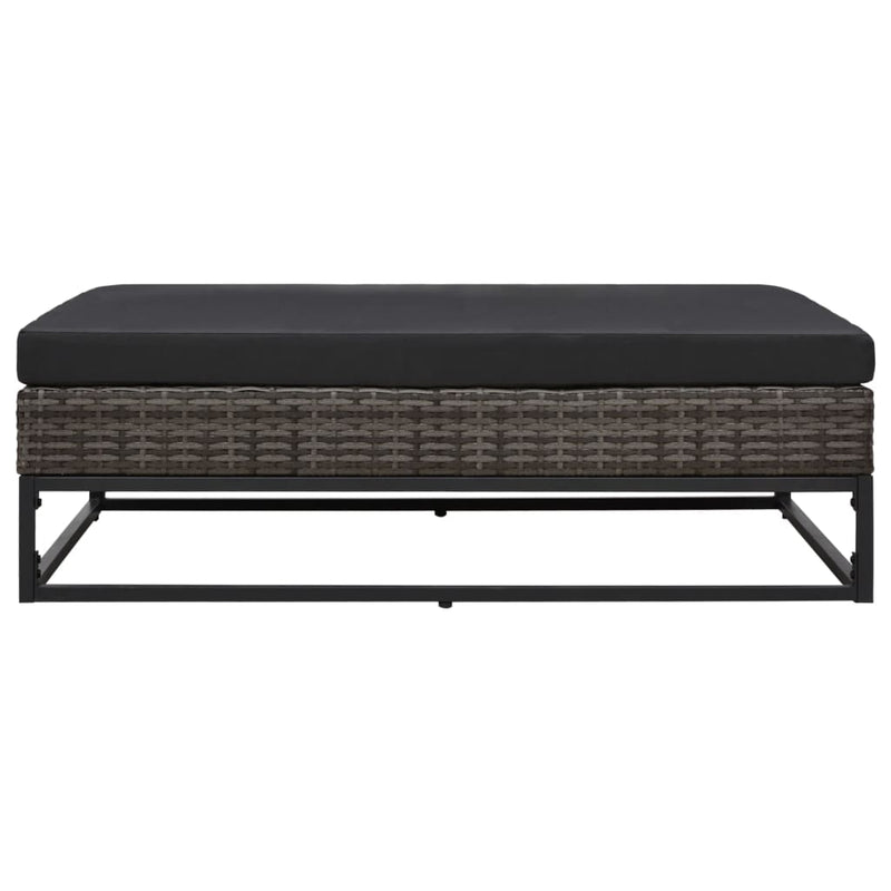 5 Piece Garden Sofa Set with Cushions Poly Rattan Grey Payday Deals