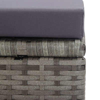 5 Piece Outdoor Dining Set Poly Rattan and Acacia Wood Anthracite Payday Deals