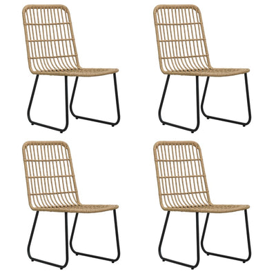 5 Piece Outdoor Dining Set Poly Rattan and Glass Payday Deals