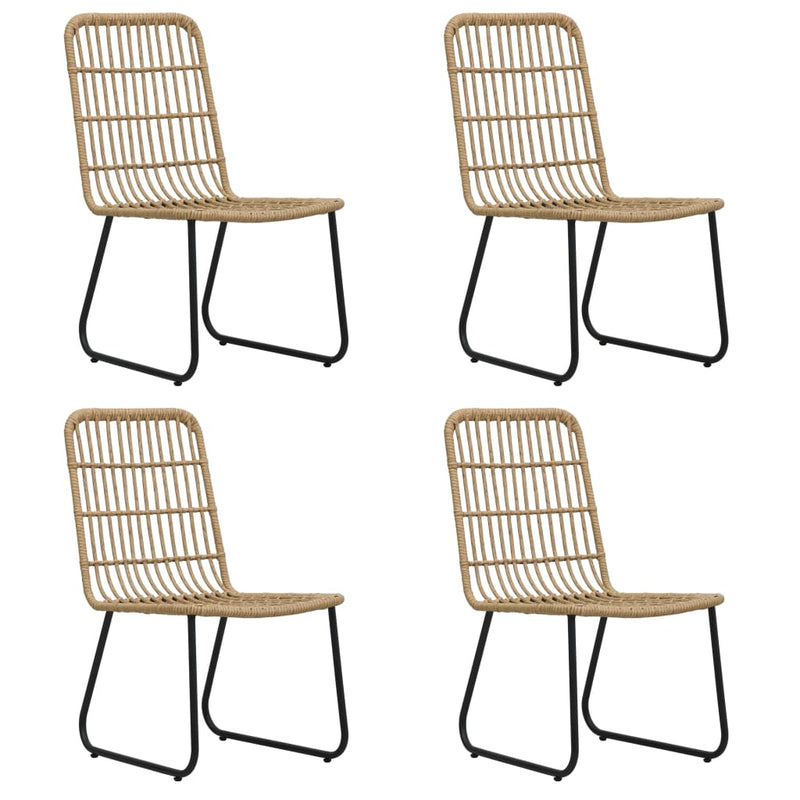 5 Piece Outdoor Dining Set Poly Rattan and Glass Payday Deals