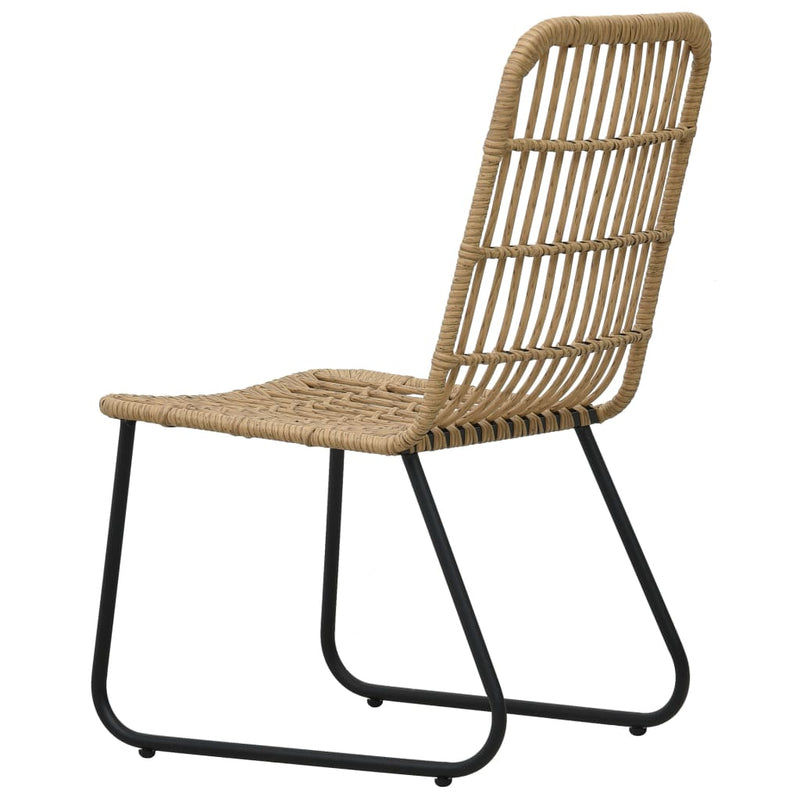 5 Piece Outdoor Dining Set Poly Rattan and Glass Payday Deals