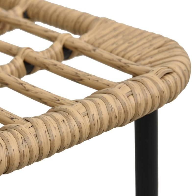 5 Piece Outdoor Dining Set Poly Rattan and Glass Payday Deals