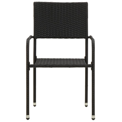5 Piece Outdoor Dining Set Poly Rattan Black Payday Deals