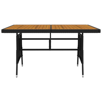 5 Piece Outdoor Dining Set Poly Rattan Black Payday Deals