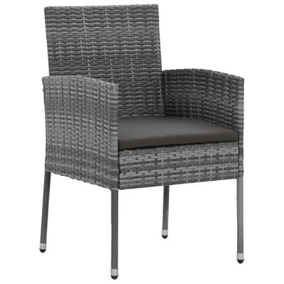 5 Piece Outdoor Dining Set Poly Rattan Grey Payday Deals