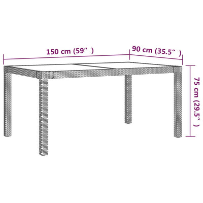 5 Piece Outdoor Dining Set with Cushions Poly Rattan Beige Payday Deals