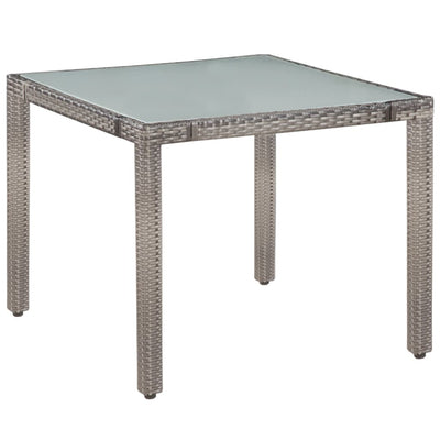 5 Piece Outdoor Dining Set with Cushions Poly Rattan Grey Payday Deals
