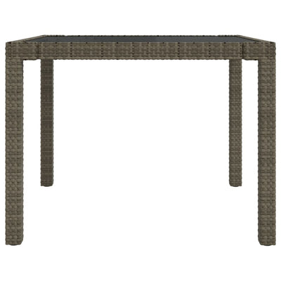 5 Piece Outdoor Dining Set with Cushions Poly Rattan Grey Payday Deals