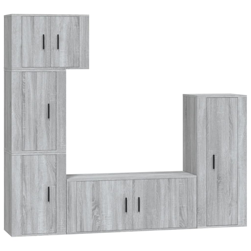 5 Piece TV Cabinet Set Grey Sonoma Engineered Wood Payday Deals