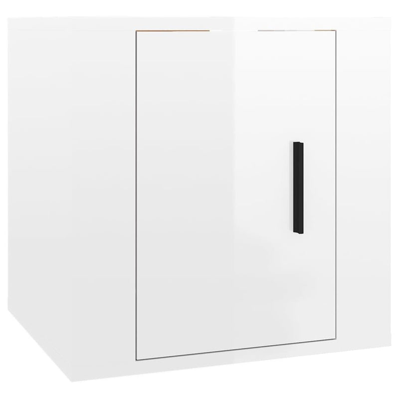 5 Piece TV Cabinet Set High Gloss White Engineered Wood Payday Deals