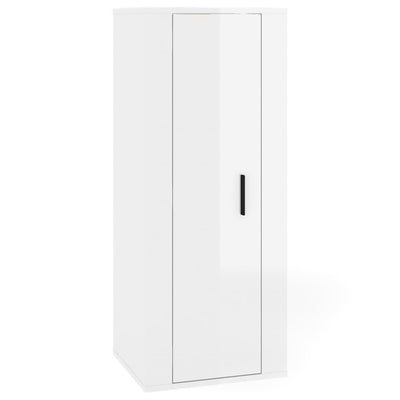 5 Piece TV Cabinet Set High Gloss White Engineered Wood Payday Deals