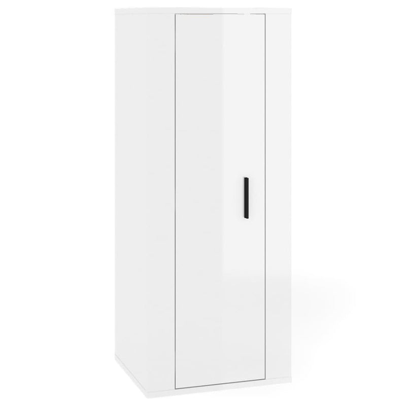 5 Piece TV Cabinet Set High Gloss White Engineered Wood Payday Deals