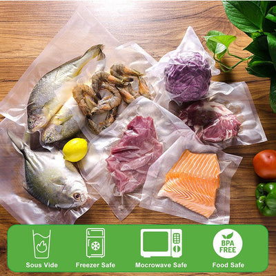 5 Roll VACUUM FOOD SEALER BAGS SAVER SEAL ROLLS STORAGE COMMERCIAL HEAT GRADE 25CMX6M Payday Deals