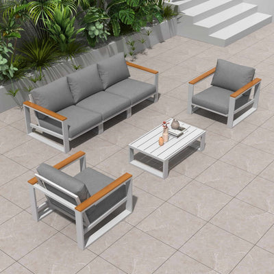 5 Seater Grandeur Lounge Suite – White Payday Deals