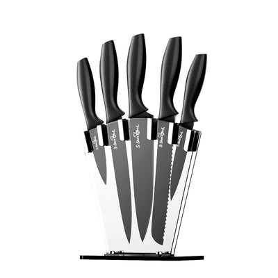 5-Star Chef 7PCS Kitchen Knife Set Stainless Steel Non-stick with Sharpener Payday Deals