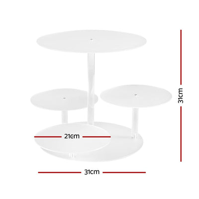 5-Star Chef Cake Stand 5 Tiers Acrylic Holder Display Round Clear Wedding Party Payday Deals