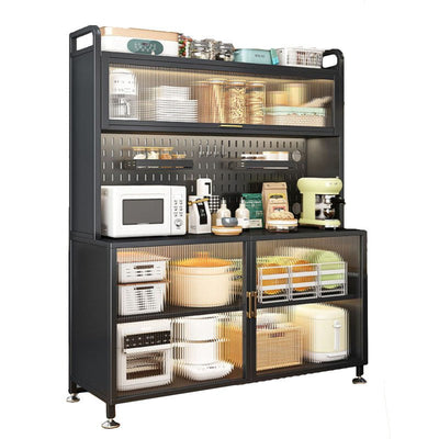 5 Tier Bar Storage Cabinet Cupboard Kitchen Storage Cabinet Metal Frame Payday Deals