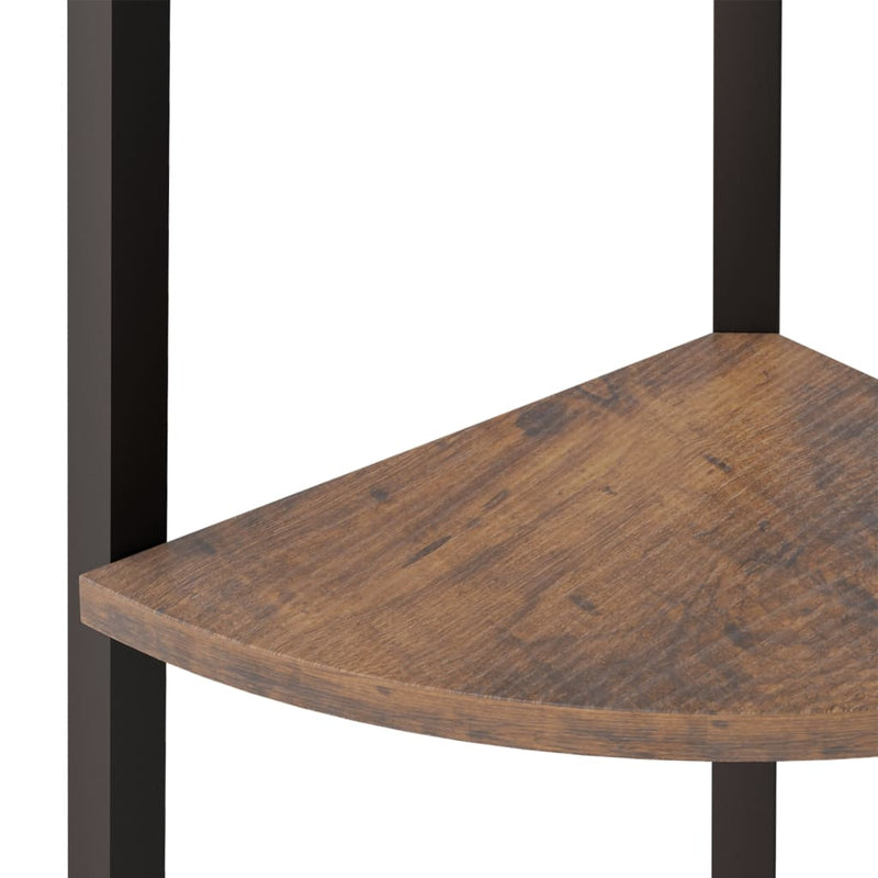 5-Tier Corner Shelf Dark Brown and Black 45.5x31.5x180 cm Payday Deals