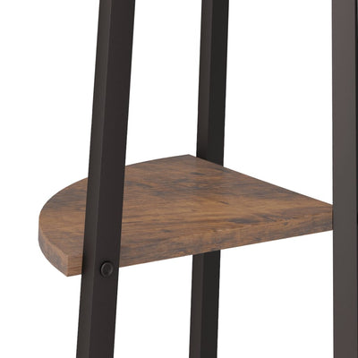 5-Tier Corner Shelf Dark Brown and Black 45.5x31.5x180 cm Payday Deals